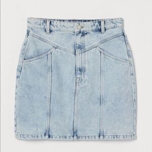 H&M Plain Denim Blue Skirt